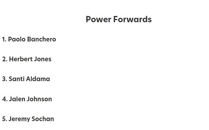 前锋, 的夸奖 前锋, 的夸奖